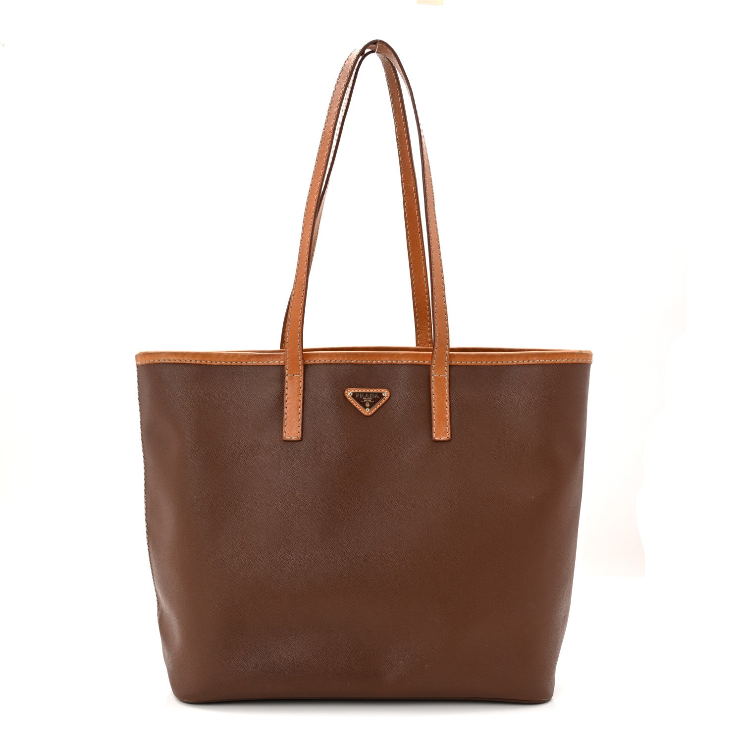 Prada Saffiano Cuir Tote Cognac 1 of 12