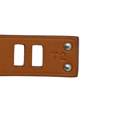 Hermes Swift Mini Dog Square Studded Bracelet T2 Gold 6 of 7