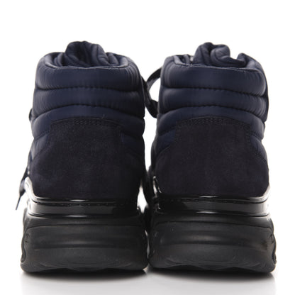 Chanel Fabric Calfskin Suede Womens CC Sneakers 37 Navy 4 of 9