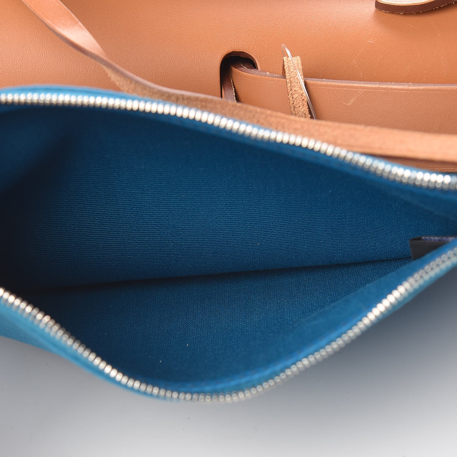 Hermes Toile Vache Hunter Herbag Zip 39 MM Bleu Izmir Natural 7 of 24