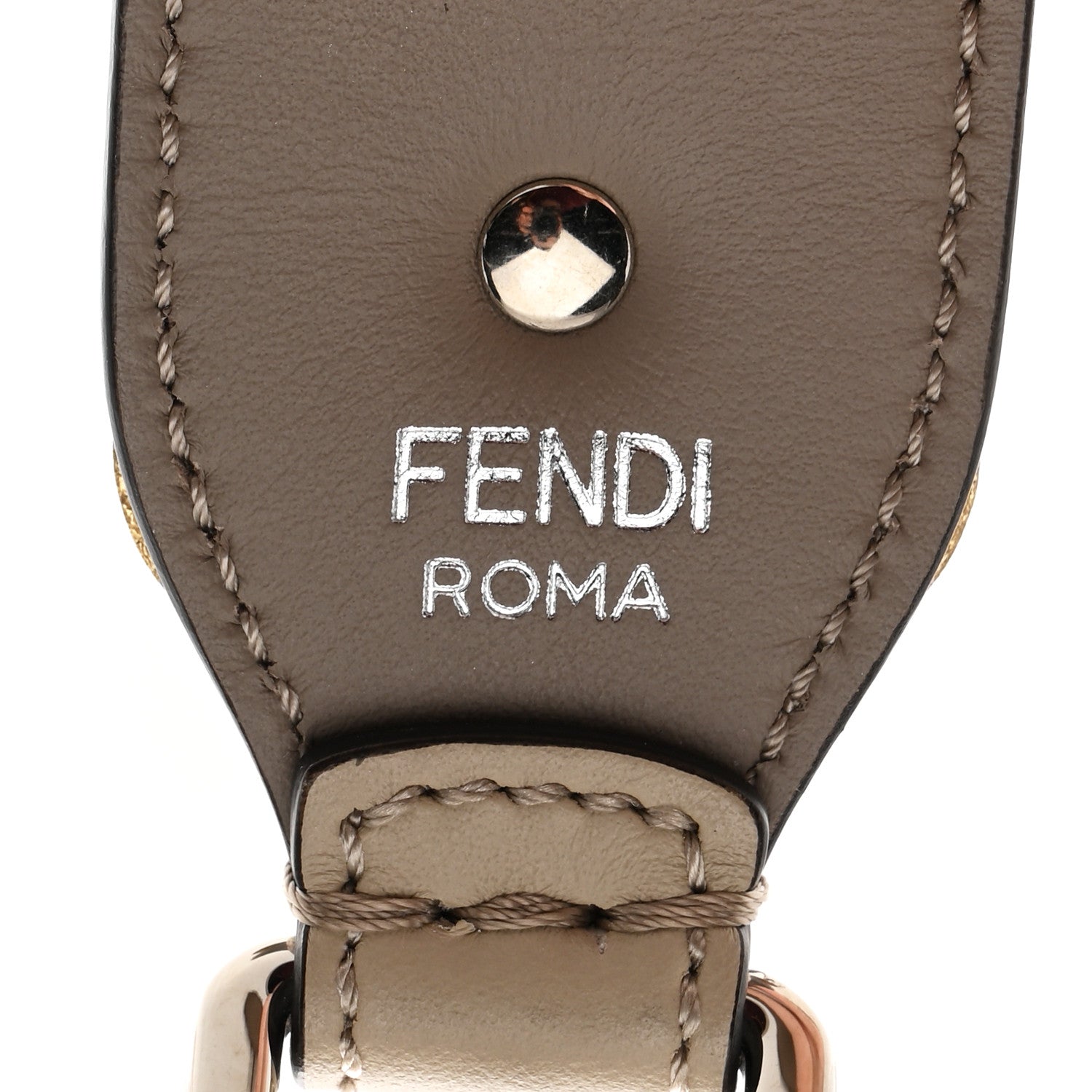 小物 user_f0715a6f Fendi Vitello Dolce Flowerland Bi-Color Studded Strap You Tortora