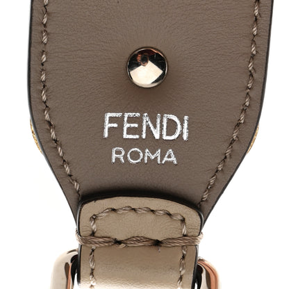 Fendi Vitello Dolce Flowerland Bi-Color Studded Strap You Tortora Multicolor 3 of 4