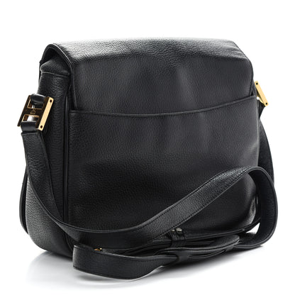MCM Grained Calfskin Studded Crossbody Bag Black 3 of 11