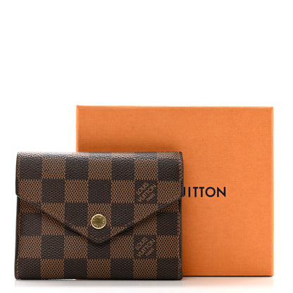 Louis Vuitton Damier Ebene Victorine Wallet Rose Ballerine 9 of 9