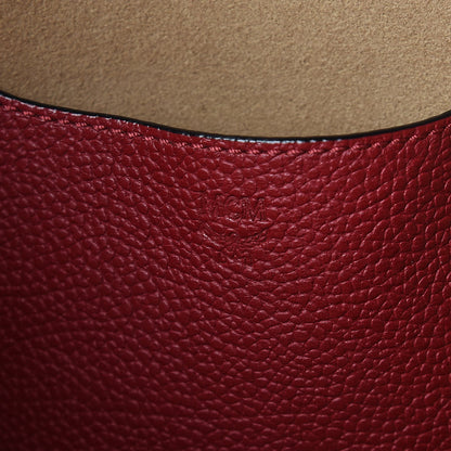 MCM Pebbled Calfskin Tote Ruby 6 of 13