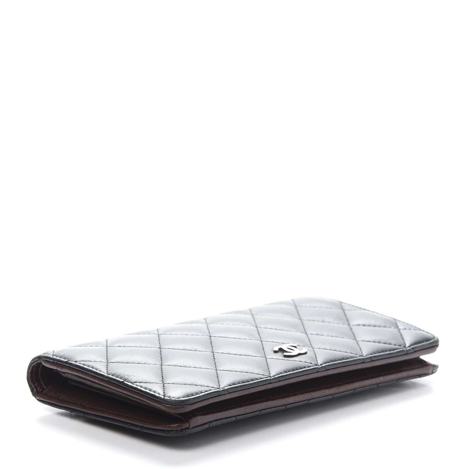 Chanel Lambskin Quilted Yen Wallet Black 4 of 13