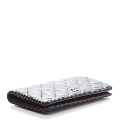 Chanel Lambskin Quilted Yen Wallet Black 4 of 13