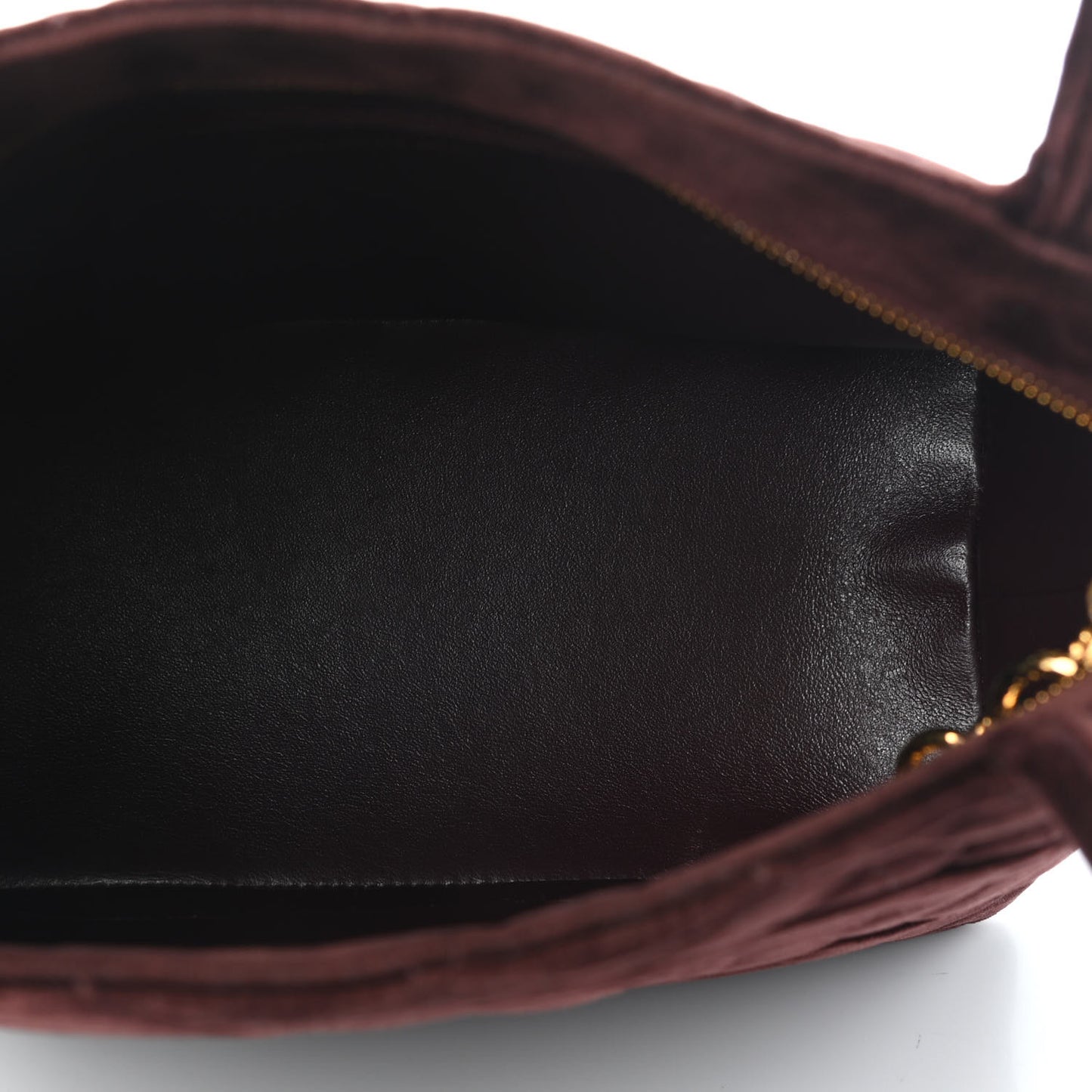 Velvet Quilted Medallion Tote Brown