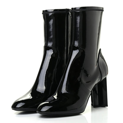 Louis Vuitton Patent Silhouette Ankle Boots 40 Black 3 of 7