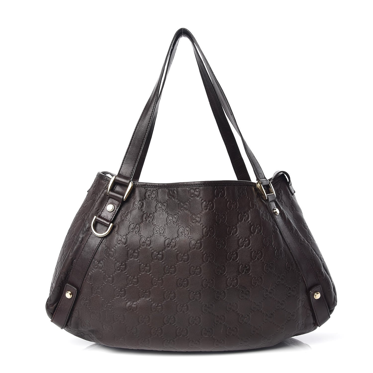 Gucci Guccissima Medium Abbey Shoulder Bag Chocolate 1 of 9