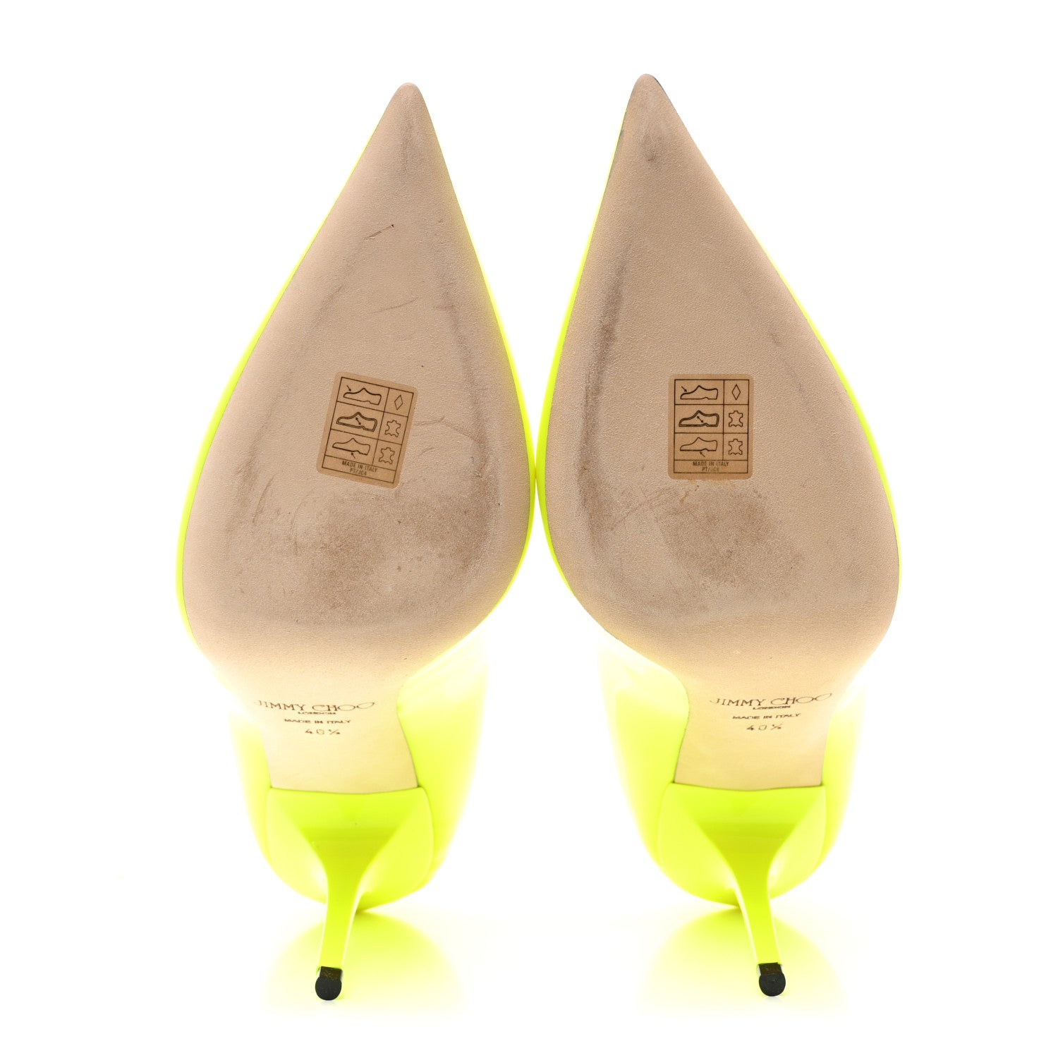 Jimmy Choo Patent Agnes Pumps 40.5 Neon Citron 5 of 8