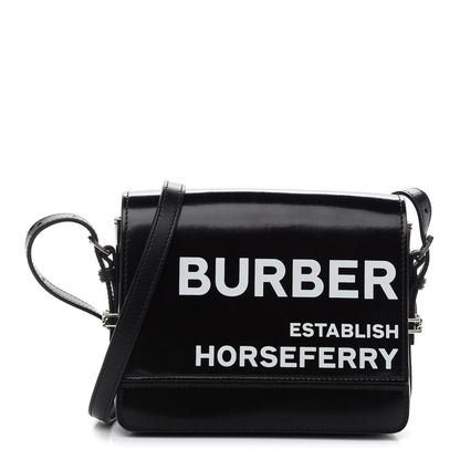 Burberry Coated Canvas Horseferry Print Grace Bag Black 1 of 10