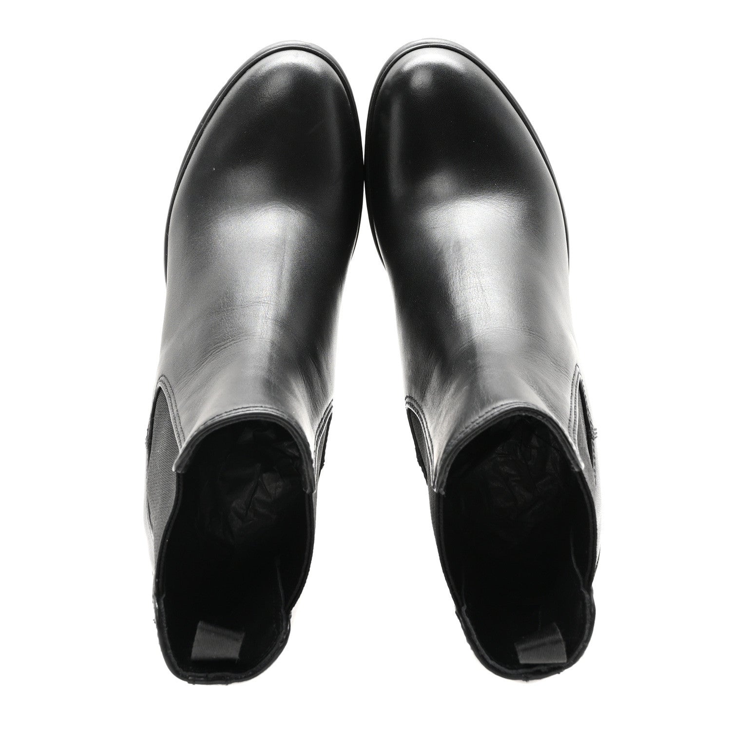 Prada Vitello Montana Lug Sole Chelsea 55mm Boots 39 Black 2 of 9