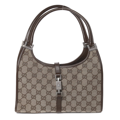 Gucci Monogram Small Bardot Bag Dark Brown 1 of 15