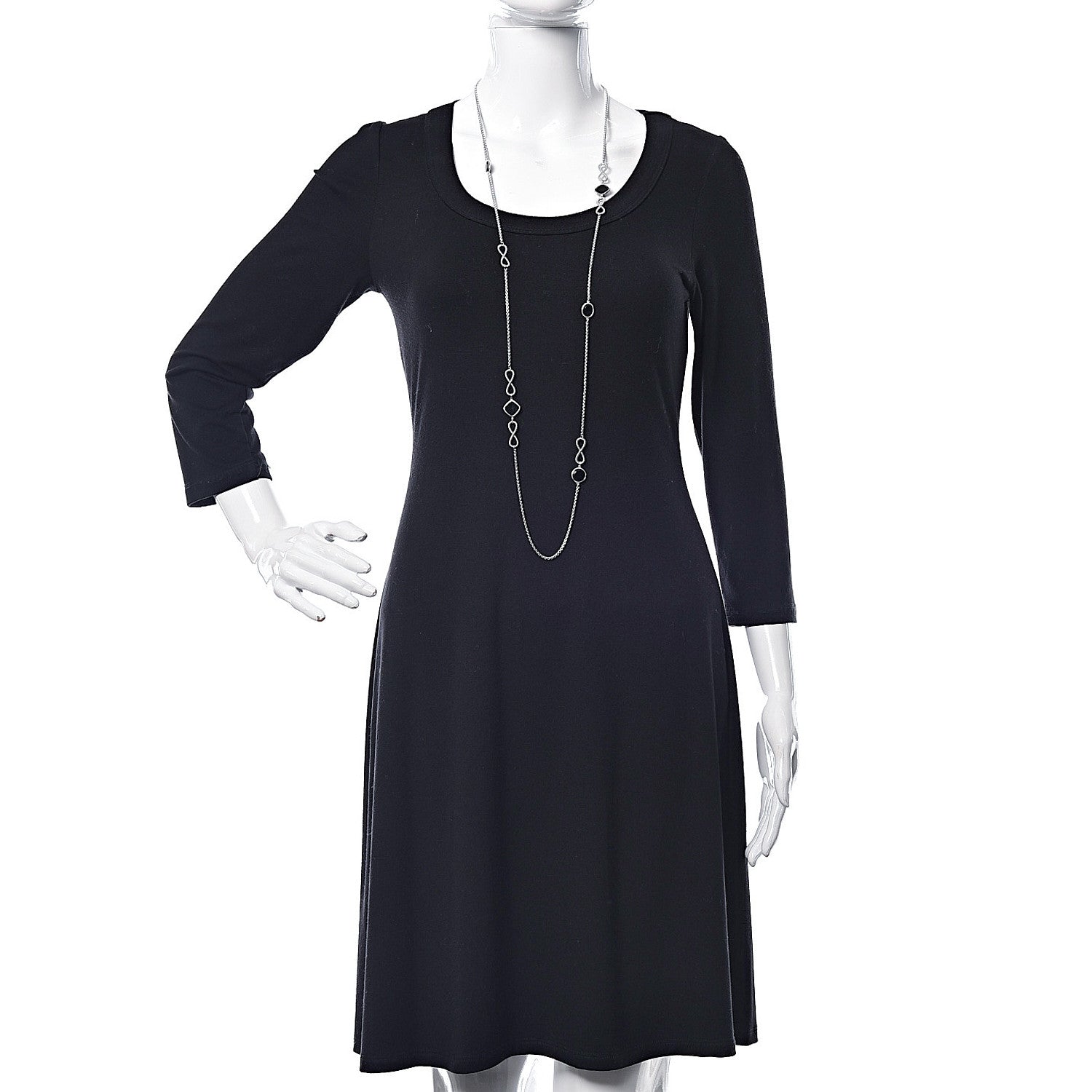 David Yurman Sterling Silver Black Onyx Infinity Necklace 2 of 6