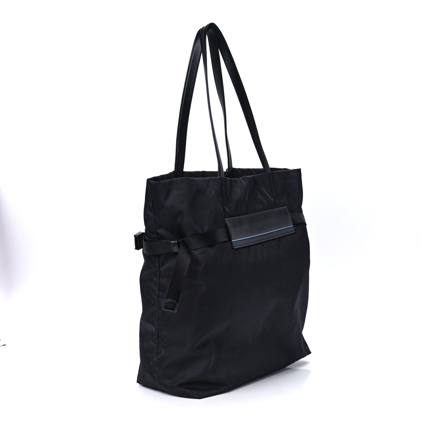Tessuto Soft Calf Nylon Tote Black