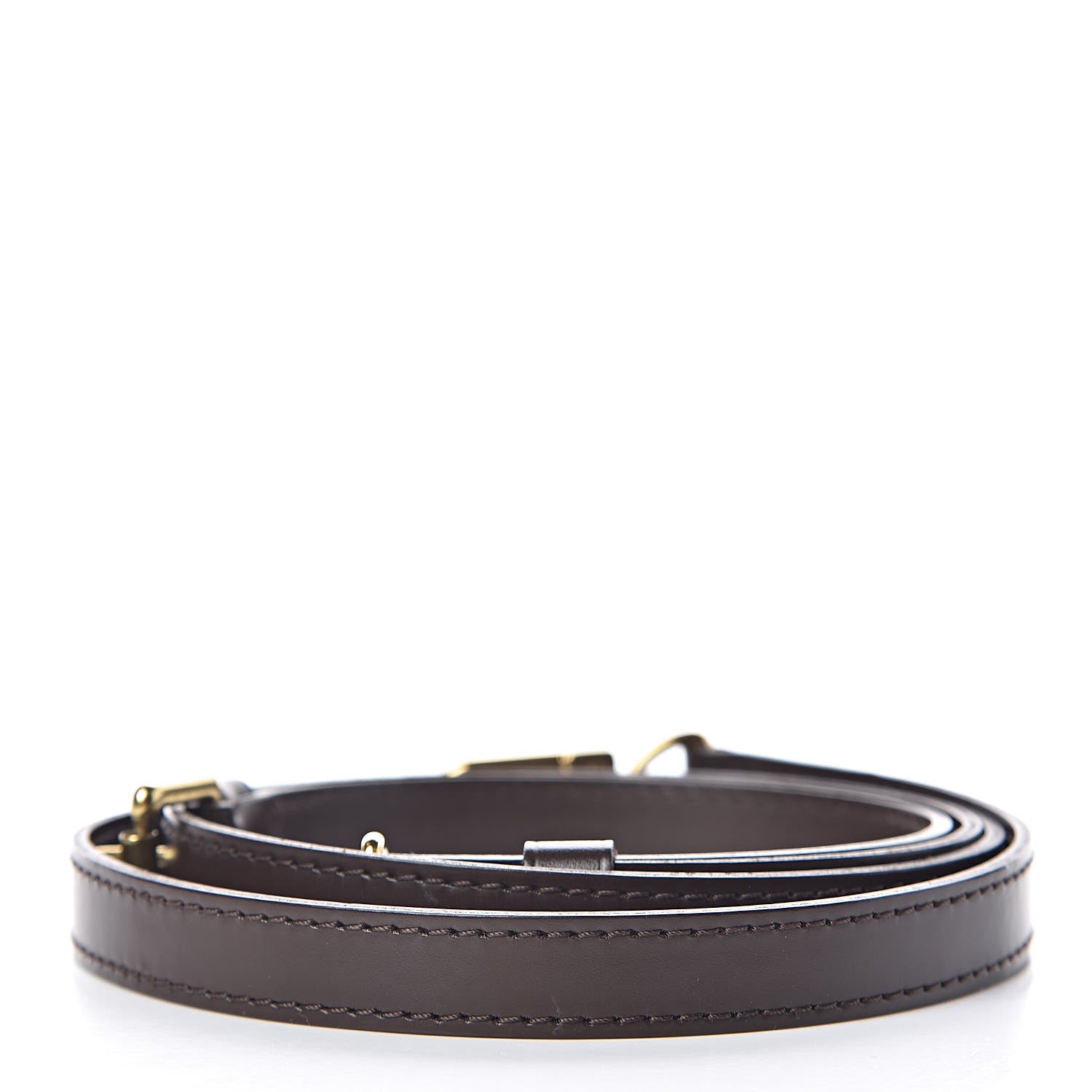 Louis Vuitton Calfskin 16mm Adjustable Shoulder Strap Brown 2 of 3