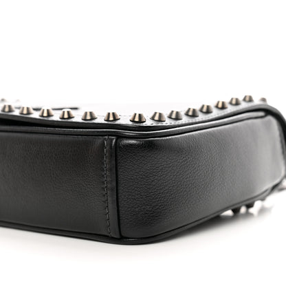 Prada Glace Calfskin Studded Crossbody Black 9 of 10