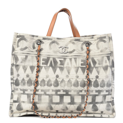 Chanel Canvas Large Iliad Shopping Tote Beige 1 of 13