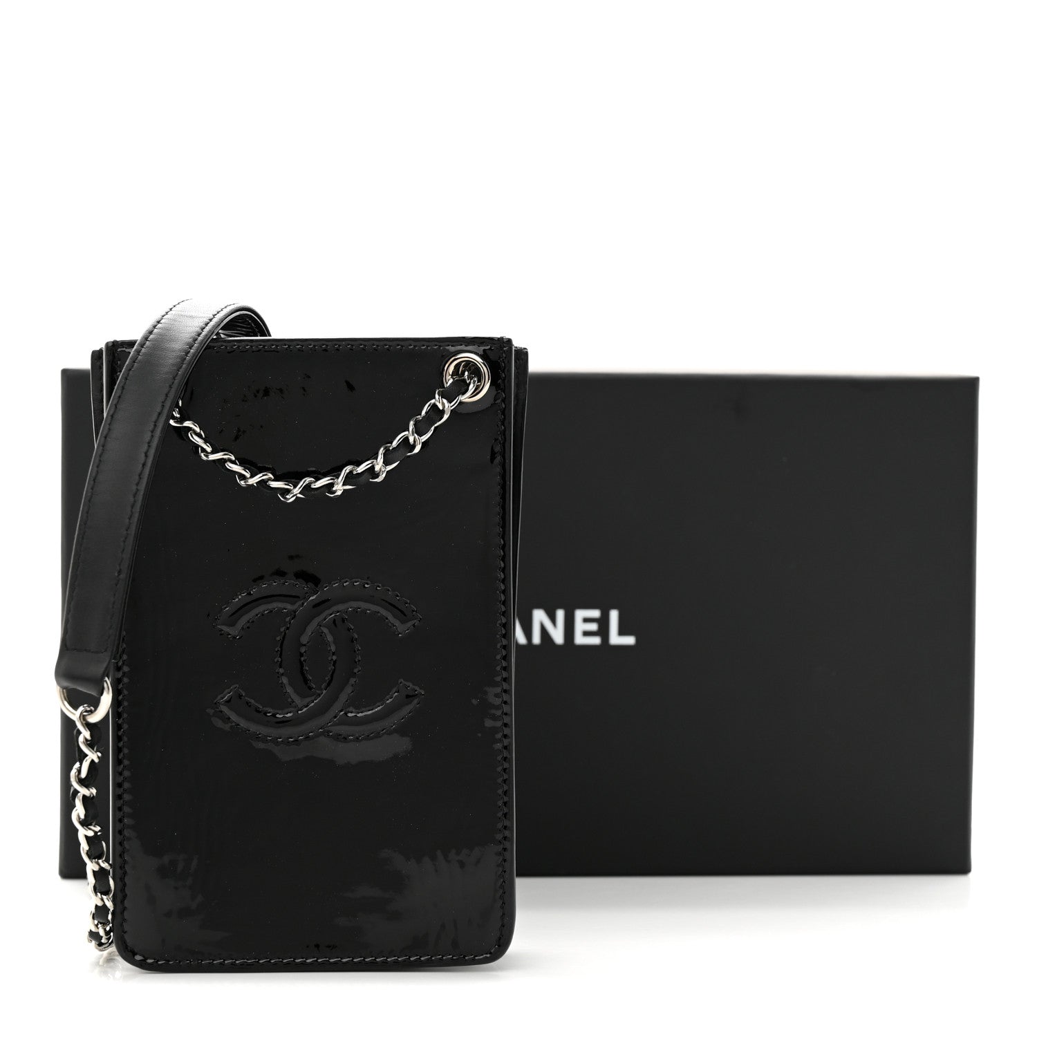 Chanel Patent CC Phone Holder Crossbody Black 11 of 11