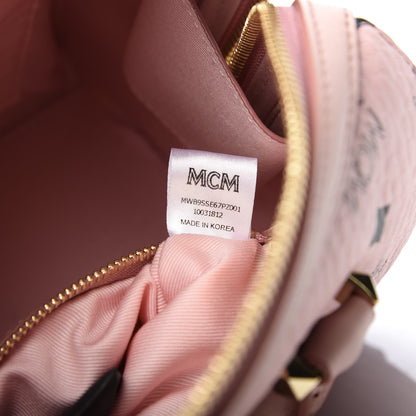 MCM Visetos Essential Boston Bag Pink 9 of 10