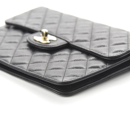 Chanel Caviar Quilted Square Flap Clutch Black 7 of 11