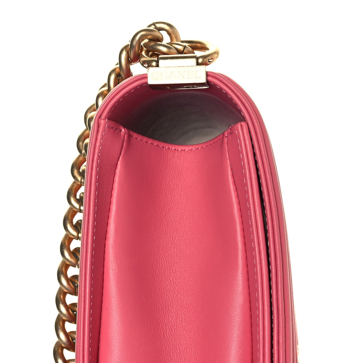 Calfskin Quilted Medium Boy Flap Pink