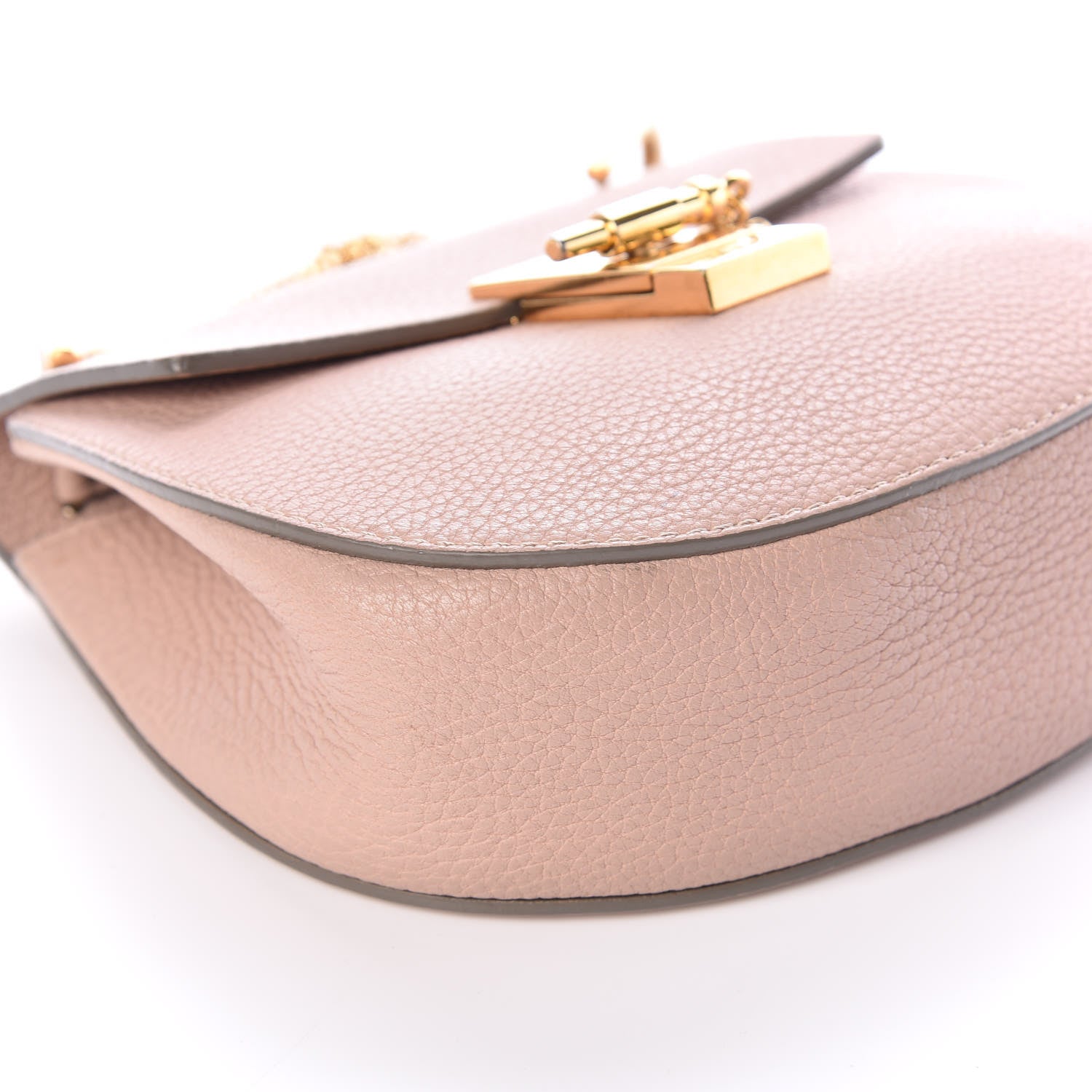 Chloe Grained Lambskin Mini Drew Shoulder Bag Cement Pink 9 of 11