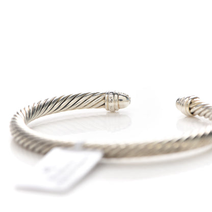 David Yurman Sterling Silver Pave Diamond 5mm Cable Classics Bracelet 4 of 4