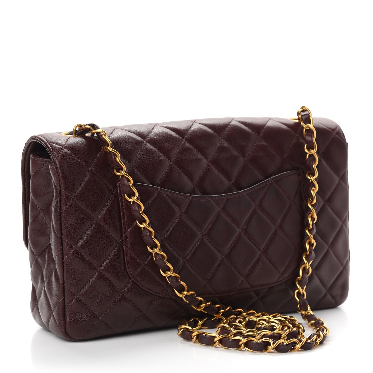 Chanel Lambskin Quilted Medium Single Flap Burgundy 3 of 11
