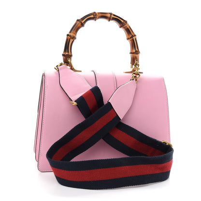 Gucci Moon Calfskin Web Medium Dionysus Bamboo Top Handle Bag Sugar Pink Blue Agata Hibiscus Red 3 of 10