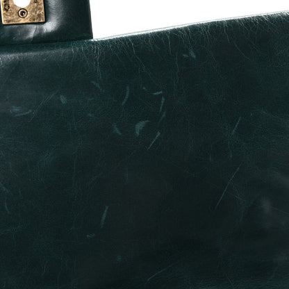 Chanel Glazed Calfskin Castle Rock Medium Flap Green 11 of 11
