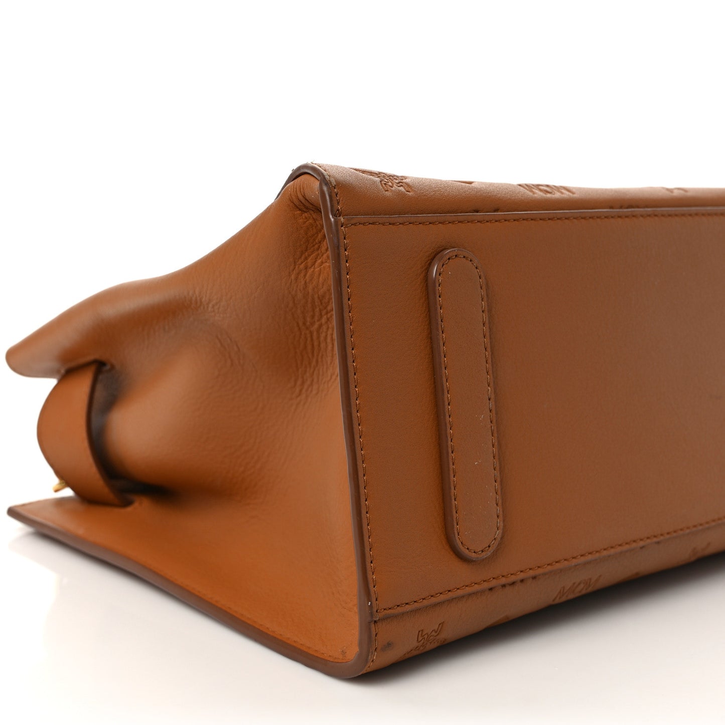 Calfskin Ottomar Monogram Medium Essential Tote Cognac