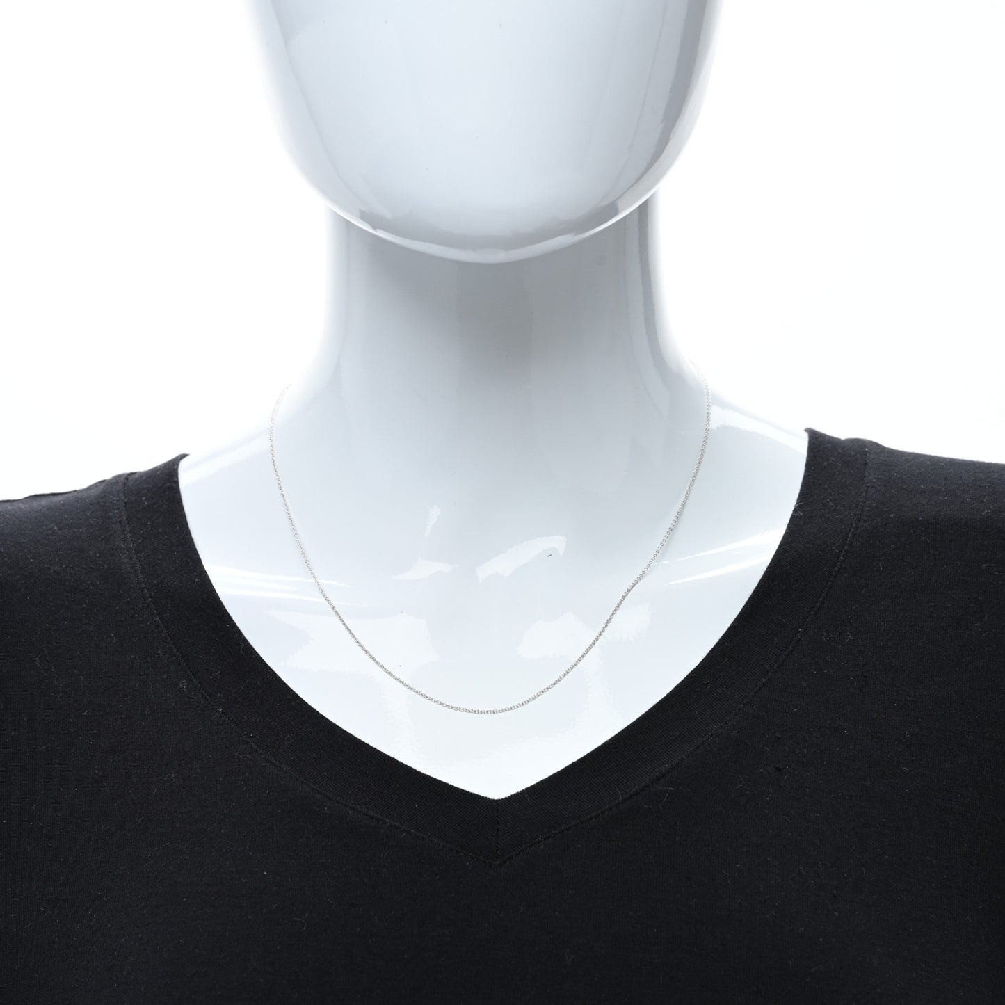 18K White Gold Chain Necklace 18"