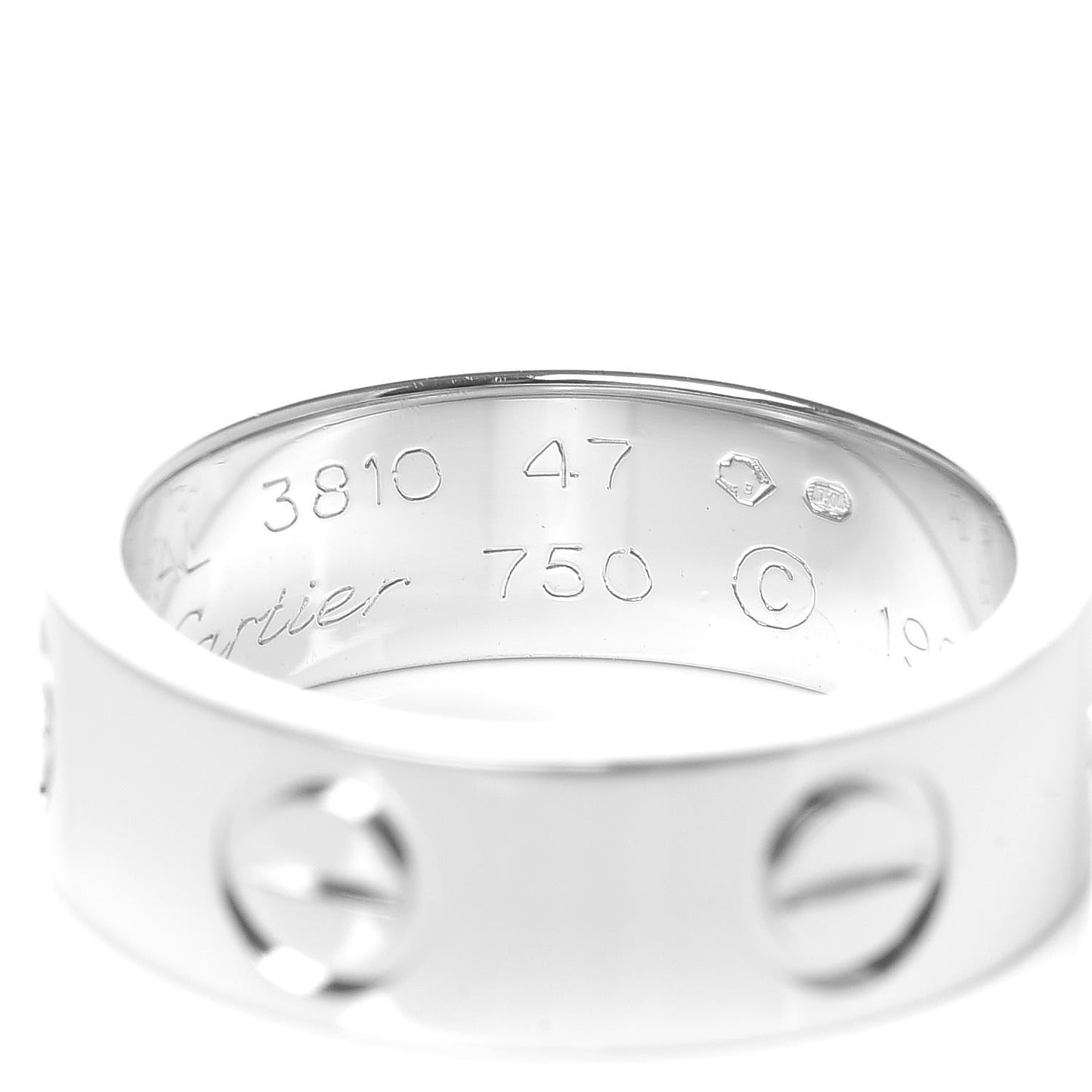 18K White Gold 5.5mm LOVE Ring 47 4