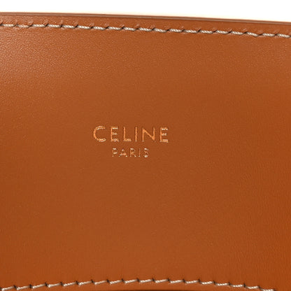 Celine Canvas Calfskin Logo Print Small Vertical Cabas Natural Tan 6 of 8