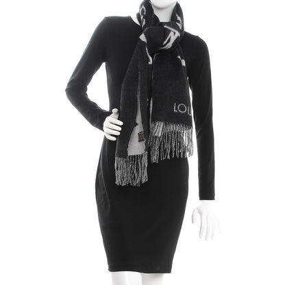 Louis Vuitton Cashmere Monogram Reykjavik Scarf Black 2 of 4
