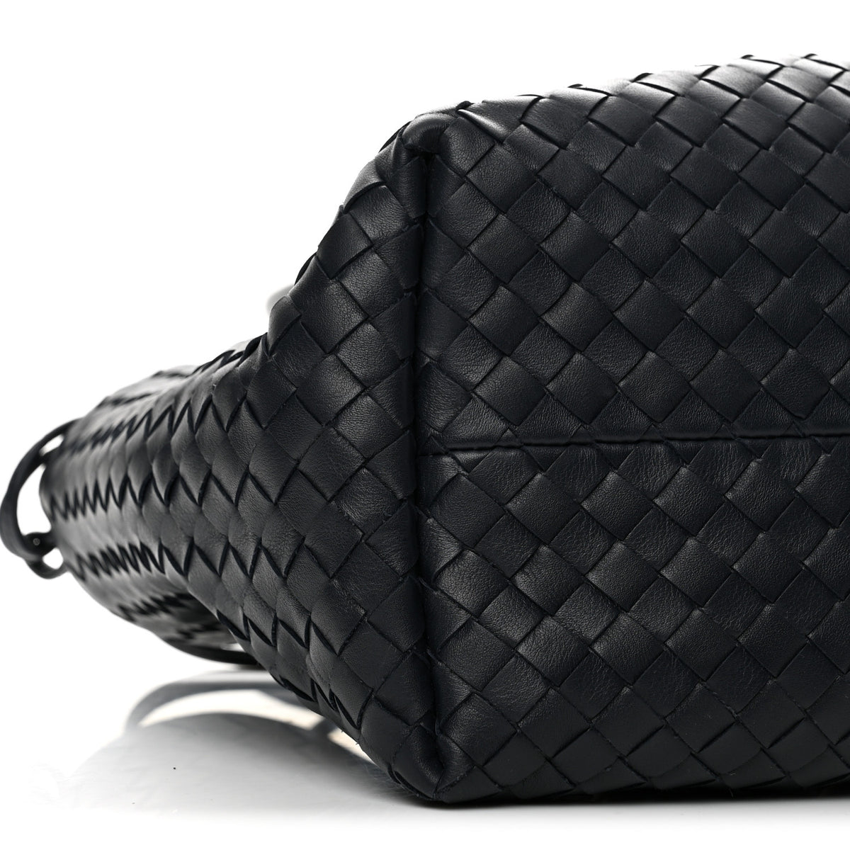 Calfskin Intrecciato Pinacoteca Reversible Tote Midnight Basalt
