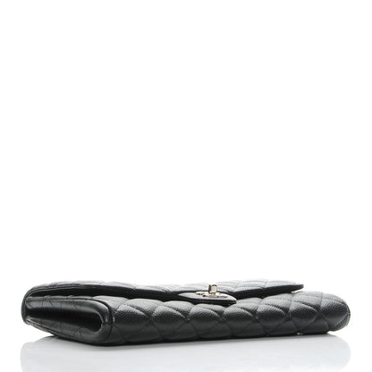 Chanel Caviar Quilted Clutch With Chain Flap Black 5 of 9