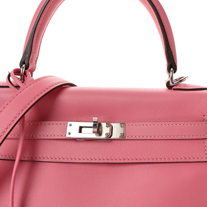 Hermes Swift Kelly Retourne 25 Rose Azalee 7 of 9