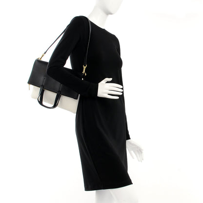 Celine Calfskin Folded Cabas Black White 2 of 14