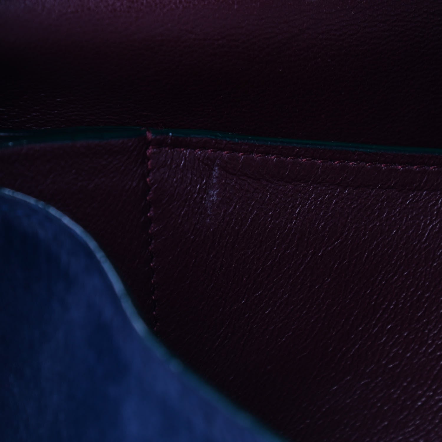 Celine Suede Calfskin Pony Hair Medium Tri-Color Diamond Shoulder Bag Blood 8 of 14