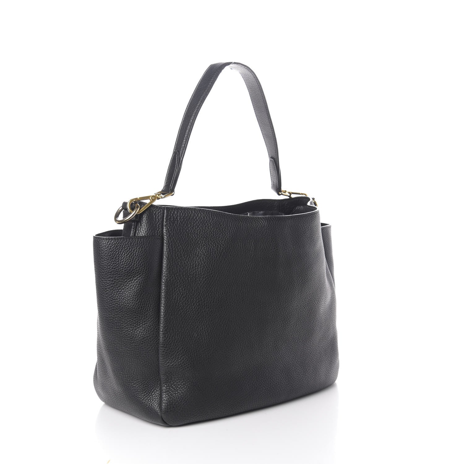 Prada Vitello Daino Side Pocket Hobo Nero Black 3 of 9