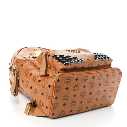 MCM Visetos Studded Medium Stark M Backpack Cognac 4 of 9