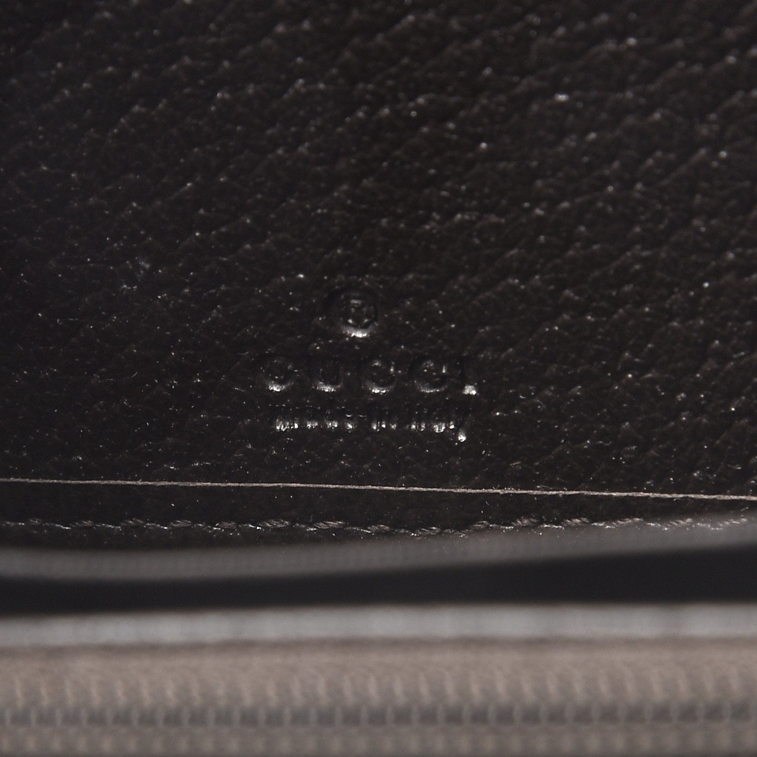 Gucci Dollar Calfskin Boar Effect GG Marmont Zip Around Wallet Dark Cocoa 6 of 7