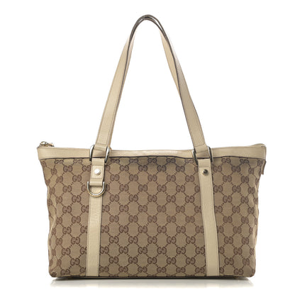 Gucci Monogram Medium Abbey Tote Off White 1 of 19
