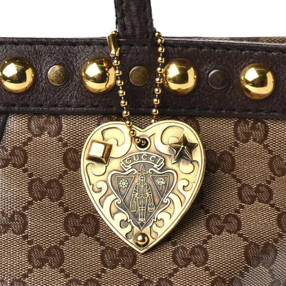 Gucci Crystal Monogram Medium Babouska Shopping Tote Dark Brown 11 of 11