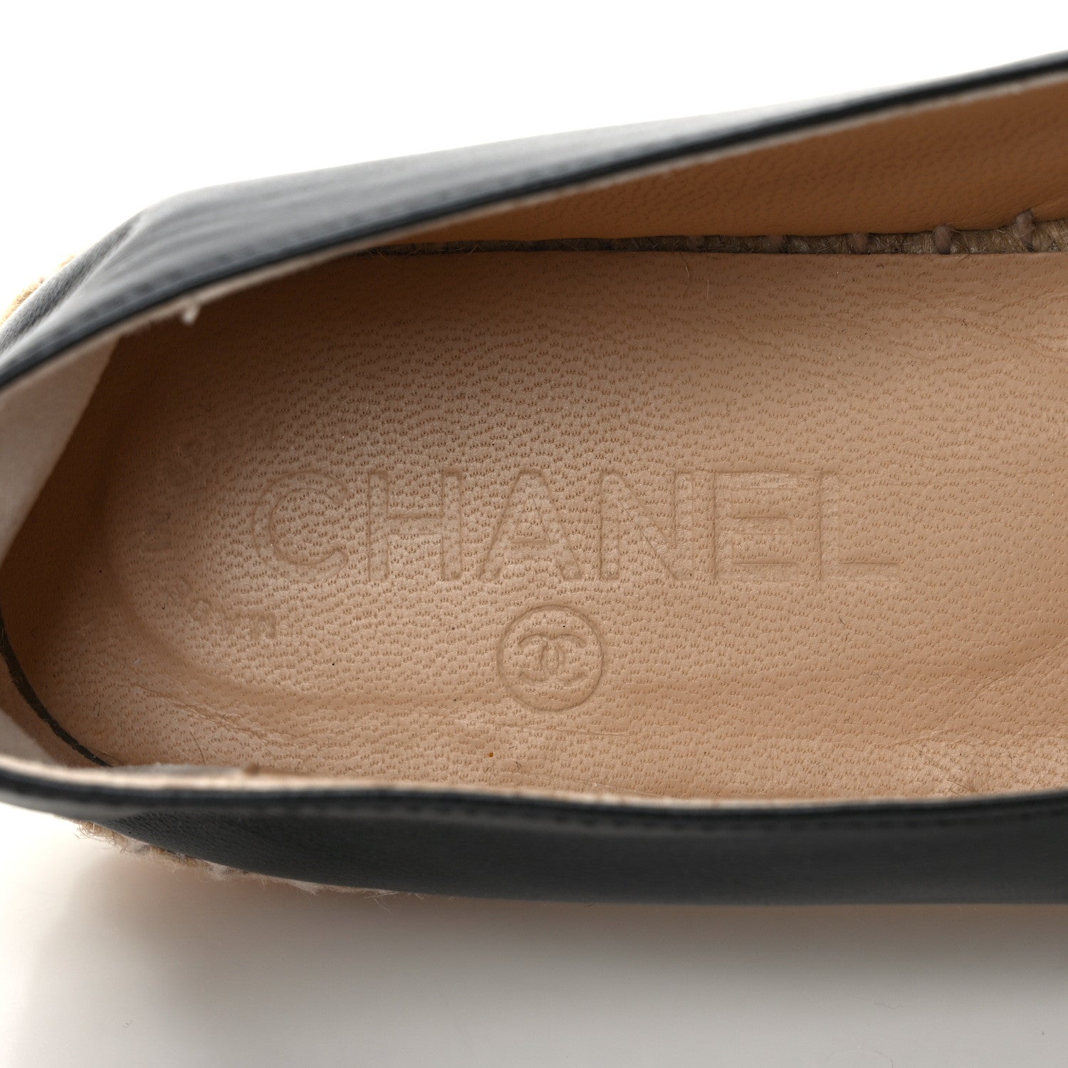 Chanel Lambskin CC Espadrilles 37 Black 7 of 9