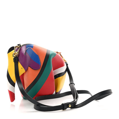 Loewe Calfskin Mini Striped Elephant Crossbody Bag Multicolor 3 of 11