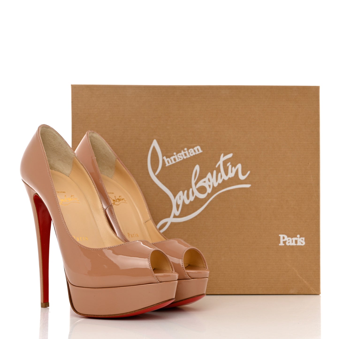Patent Lady Peep 150 Pumps 37 Nude